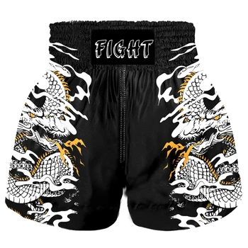 Bărbați și femei Muay Thai Shorts Club Echipa de Lupte MMA, Jiu-jitsu Brazilian Box gratuit pantaloni scurți viteza uscat trening