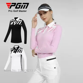 PGM Toamna Iarna Femei Golf Tricou Polo cu maneca Lunga-Tipărite Golf T-shirt Doamnelor Bluza Casual sex Feminin Subțire Sport Topuri S-XL