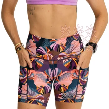 Tres Pinas Noi Femei Yoga pantaloni Scurți Elastice Fitness de Funcționare Jambiere Talie Mare de Sport sala de Sport Colanti Pantaloni de Antrenament Pro pantaloni Scurți Mujer