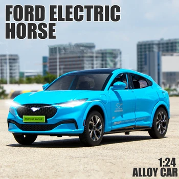1:24 Ford Mustang Electric Cal Mach-E Aliaj Masina Sport Model de turnat sub presiune, Metal Energetic Nou Model de Masina de Sunet și Lumină Copii Jucarii Cadou