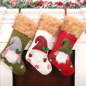 1 buc Ciorapi de Crăciun Șosete cu om de Zăpadă Moș Elan, Urs de Imprimare Crăciun Bomboane Cadou Geanta Șemineu Crăciun Decorare Pom de Anul Nou