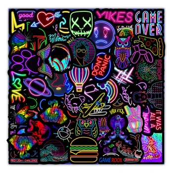 10/30/50PCS Rece de Neon Superba Autocolante Impermeabil Estetice Graffiti, Stickere Decorative Casca Laptop Motocicleta Skateboard