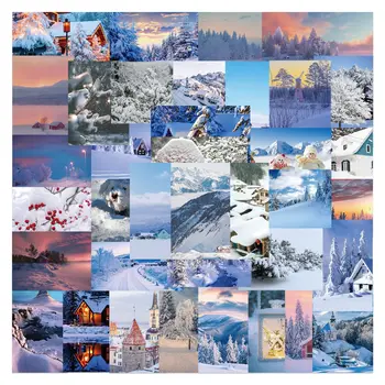 10/30/50pcs Zăpadă Iarna Autocolante Creative Cer Nor Estetice Autocolante de Arta Laptop Diy Jucarii Copii Album Decal Decor Autocolante