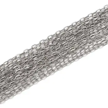 10 m 304 din Oțel Inoxidabil Cablu Lanțuri Sudate Lanț Pentru a Face Bijuterii Constatările DIY Consumabile 4x2mm