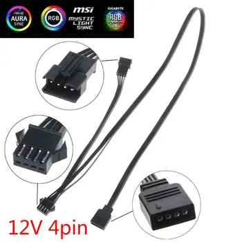 12V 4Pin RGB Cablu de conectare PC Caz Fan Benzi cu LED-uri prelungitor Fir Adaptor pentru Giga/Microstar/Placa de baza ASUS