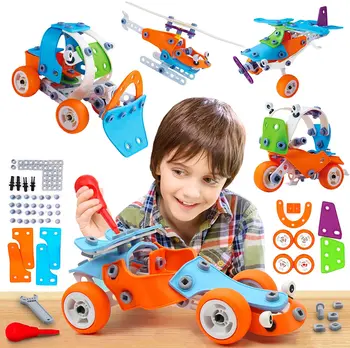 132 BUC Învățământ de Inginerie de Construcții de Învățare Jucarii pentru Copii Jucării Set pentru Baieti Vârsta 6 7 8 9 10+ Ani