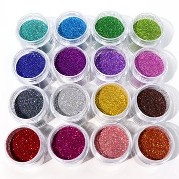 16 Culori Strălucitoare Glitter Pentru Rășină Epoxidică Mucegai Umplere Holografic Sclipici Pulbere Noroi Pigment De Luare De Bijuterii De Unghii De Arta Consumabile