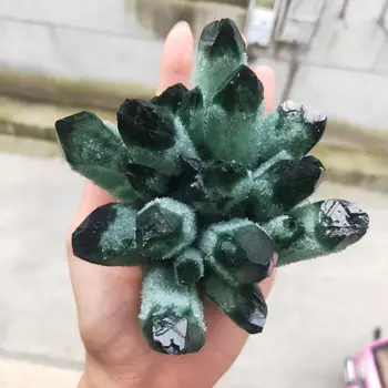 1buc Naturale fantoma verde cristal de cuarț cluster de vindecare cristale prime piatră prețioasă specimen pentru casă&birou decor fengshui