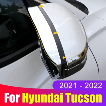 2 BUC Oglinda Auto de Ploaie Spranceana Garda Capacului Lateral Ușă Oglindă Parasolar Scut se Potrivesc Pentru Hyundai Tucson 2021 2022 NX4 Hibrid Accesorii