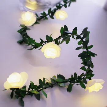 20/40led Floare Trandafir Condus de Basm Șir de Lumini USB Alimentat de la Baterie Nunta Lumini de Crăciun Ghirlanda Decoratiuni pentru Casa în aer liber