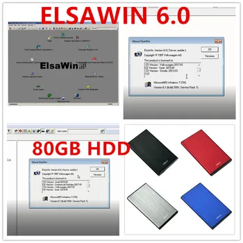 2022 Vânzare Fierbinte ElsaWin 6.0 2017 Software E T/ K 8 .3 V Grup 2021 Auto Software-ul de Reparații Elsa win Catalog Electronic de Piese de la HDD