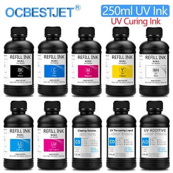 250ml Uscare UV de Cerneală Pentru Epson XP600 TX800 XP-600 TX-800 L800 L805 L1800 R290 R300 1390 1400 1410 1430 DX5 DX7 DX10 Imprimanta UV