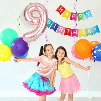 32 Inch Număr Mare Balon pentru Ziua de naștere și Aniversare Decor Folie de Aluminiu Numărul 0 1 2 3 4 5 6 7 8 9