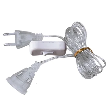 3M Putere Ghirlandă cu LED-uri plug cablu prelungitor cu comutator rândul său, ON/OFF pentru Vacanta de Craciun Petrecere de Nunta Șir Lumina UE/SUA Plug