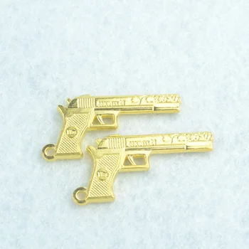 3pcs de culoare de Aur arma Farmecul Colier Pandantiv Brățară Bijuterii Handmade, Artizanat diy Consumabile 57*27*4mm 1535