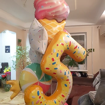 40inch mare de folie de numărul de baloane 5pcs balon set duș pentru copii rechizite copii ziua de nastere ballon jucării 1 2 3 vârsta de un an decor acasă