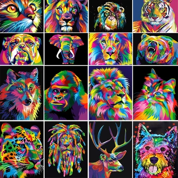 5D DIY Diamant Pictura Animal Leu Pisica Tiger Cross Stitch Kit Mozaic Stras Imagine Completa Diamond Broderie Decor Acasă