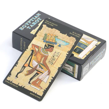 78pcs Egiptean Cărți de Tarot Oracle Carduri Pentru Soarta Divinație Tarot Ștanțare rezistent la Uzura Tabla de Joc Solitaire Divinație