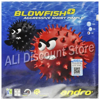 Andro Tenis De Masă De Cauciuc Blowfish+ Agresive Scurt Cos De Ping-Pong Burete Prime Lipici Tenis De Mesa