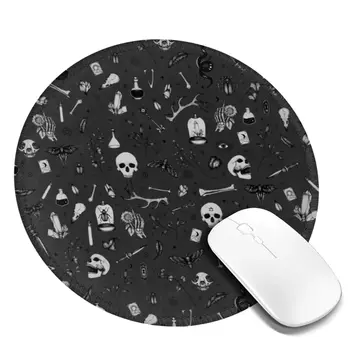 Arta Gotică Imprimare Mouse Pad Craniu De Culoare Gri Închis Witchy Cauciuc De Inalta Calitate Mousepad Cotiera Imagine Plina De Culoare De Pe Desktop Mouse-Ul Mat