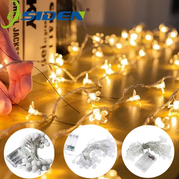 Baterie de Putere cu LED-uri Lumini de Basm Șir glob de Cristal/Glob/PeachBlossom Lampă în aer liber Ghirlanda de Crăciun de Vacanță Petrecere de Nunta Decor
