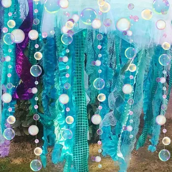 Bule colorate ghirlanda sub ocean partidul decor agățat bubble streamer Little Mermaid petrecere copil de dus decor
