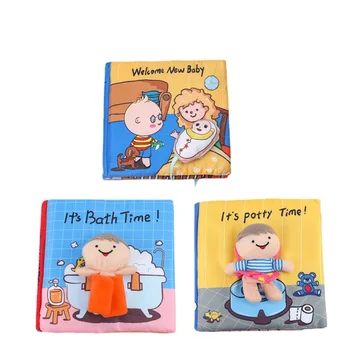 Carte Pentru Copii Jucării Pentru Sugari Copil Pânză De Carte De Baie Olita Activitate Educațională Carte Copii Cognize Lectură Carte De Puzzle Jucărie 0-3 Ani