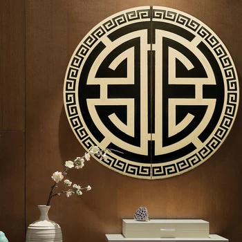 Circular stil Chinezesc alamă solidă Aur se Ocupă de Sertar Ușa Trage Artistice Mobilier Retro Hardware