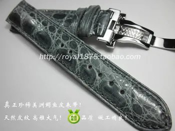 Crocodil Curea 20mm 21mm Lux Ceas din Piele Trupa Curea Cu Catarama Fluture de înaltă calitate Brățară Ceas curea Handmade