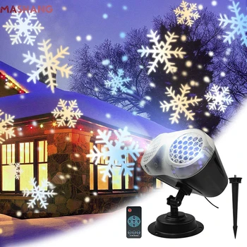 Crăciun Lumini Led-uri în aer liber, în Mișcare de Zăpadă Fulg de nea Proiector de Lumină Led-uri Viscol Atmosfera Lampa Xmas Party Lumina NE/eu/UK Plug