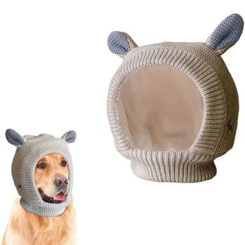 Câine liniștit antifoane Protectie impotriva Zgomotului de Companie Urechi Capace Tricotate Pălărie de Relief Anxietate Cald Iarna Căști de protecție pentru Mediu pentru Câini de talie Mare