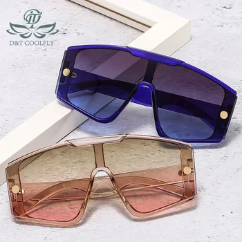 D&T 2021 Noua Moda Scut Bărbați ochelari de Soare pentru Femei Ochelari de cal Degradeuri Obiectiv Cadru Vintage de Designer de Brand de Lux Metal Decora UV400