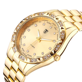De aur din Oțel Inoxidabil Cuarț Ceas pentru Barbati Brand de Lux de Afaceri Data Mens Watch Reloj hombre Pagani Design Ceas Automatic