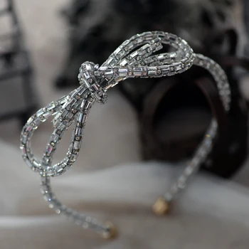De Zi Cu Zi Coreean Forma De Arc De Cristal Mirese Benzi Mini Mireasa Tiara Headpieces Seara Frizură