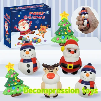 Decompresie Jucărie Moș Crăciun Revenire Lentă Păpușă Jucărie De Crăciun Om De Zăpadă Elan Jucărie Pentru Copii