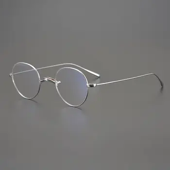 Designer De Brand Originale De Calitate Ochelari De Titan Bărbați Femei Retro Cadru Rotund Ochelari De Vedere Japonez Manual Super-Lumina Oculos