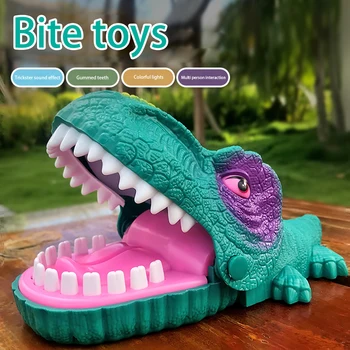 Dinozaur Joc Dentist Musca Mana Deget Dino Jucarie cu Sunete Amuzante Dinți de Dinozaur Jucării Reutilizabile Copilul Dinozaur Musca Degetul