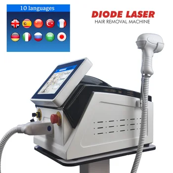 Dioda Gheață Laser 808nm Mașină de Îndepărtare a Părului Profesional 2000W pentru Salon Permanet Elimina Complet Corpul Nedureros Acnee Epilator