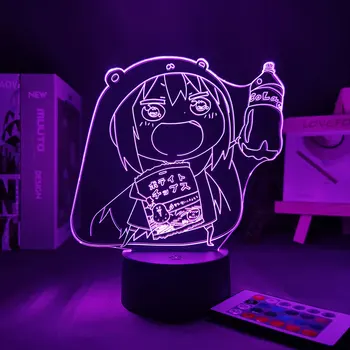 Figura Anime Himouto Umaru Chan a Condus Lumina de Noapte pentru Decorare Dormitor Cadou de Ziua lumina Raie Waifu 3d Lampa de Birou Acrilice Led