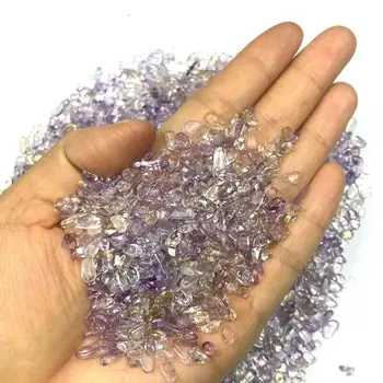 Frumos 50g 3-5mm Naturale Polished Specimen Ametist Violet Galben Cristal de Cuarț Piatră de Vindecare Naturale, Cristale de Cuarț