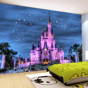 HD Fantezie Cerul Înstelat Castelul Tapet 3D pentru Camera Copiilor Restaurant Modern mai Recente Design Interior Decor Mural Papel De Parede