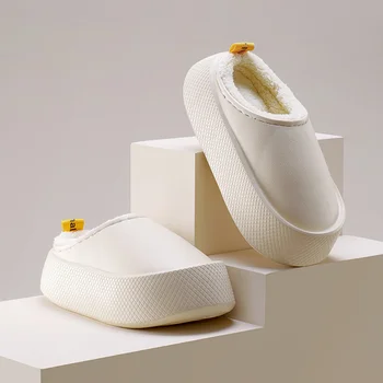 Impermeabil Shell Pantofi de Bumbac Femei Papuci Impermeabil în aer liber, Papuci de Interior pentru Femeile în aer liber, Papuci de casă Purta Pantofi de Bumbac