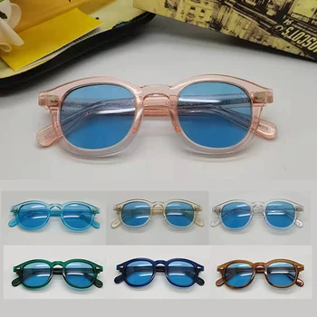 Johnny Depp Ochelari de vedere de Noapte LEMTOSH ochelari de Soare de Conducere Bărbați Femei Rotund Albastru Polarizat Ochelari de Soare ZOLMAN Oculos Masculino