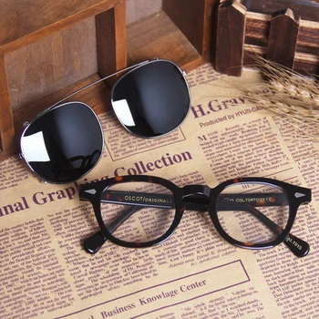 Johnny Depp Pahare Clip-On ochelari de Soare Lentile Polarizate Bărbați Femei Acetat Optice Rama de Ochelari Brand design Sq007