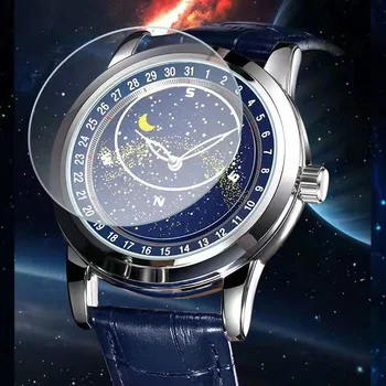 Kimsdun Ceasuri Barbati Moda Albastru de Rotație Cerul Înstelat Automate Mecanice, Ceasuri de mana Barbati, Ceasuri Relogio Masculino 2022