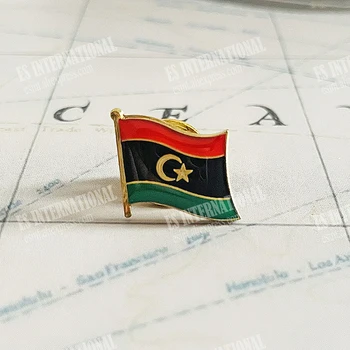 Libia Drapelul Național Epoxidice Cristal Metal Emailat Insigna Brosa Colectia De Cadouri De Suveniruri Insigne, Accesorii Size1.6*1.9 cm