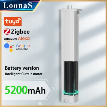 LoonaS Baterie Versiune 5200mAh Tuya Zigbee Electrice Inteligente Cortina Motor Suport Inteligent de Control Vocal Alexa Google Asistent