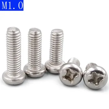 M1.0 X 0.25 ( 1mm ) 304 din Oțel Inoxidabil Phillips Cap Pan Șuruburi pentru Mașini DIN 7985 A2-70