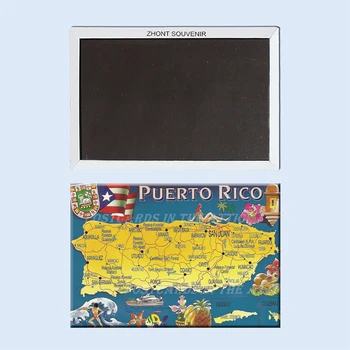 Magneti de frigider Puerto Rico arată Hartă Suvenir pentru Magazin 22194 Imagine de Epocă