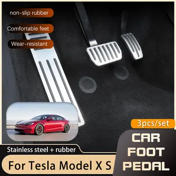 Masina Pedale Pentru Tesla Model X, Y 2015 2016 2017 2018 2019 2020 2021 2022 Din Oțel Inoxidabil Accelerație, Frână Nr Foraj Pedala